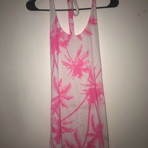 Pink Palm Tree Sun Dress